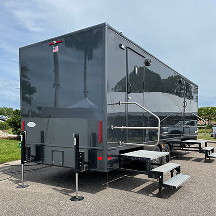 Black Restroom Trailer